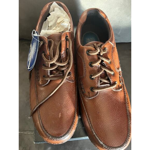 Nunn Bush Cameron Moc Toe Oxford Shoes Lightweight Brown Tumbled 83890-64-12W main image 5